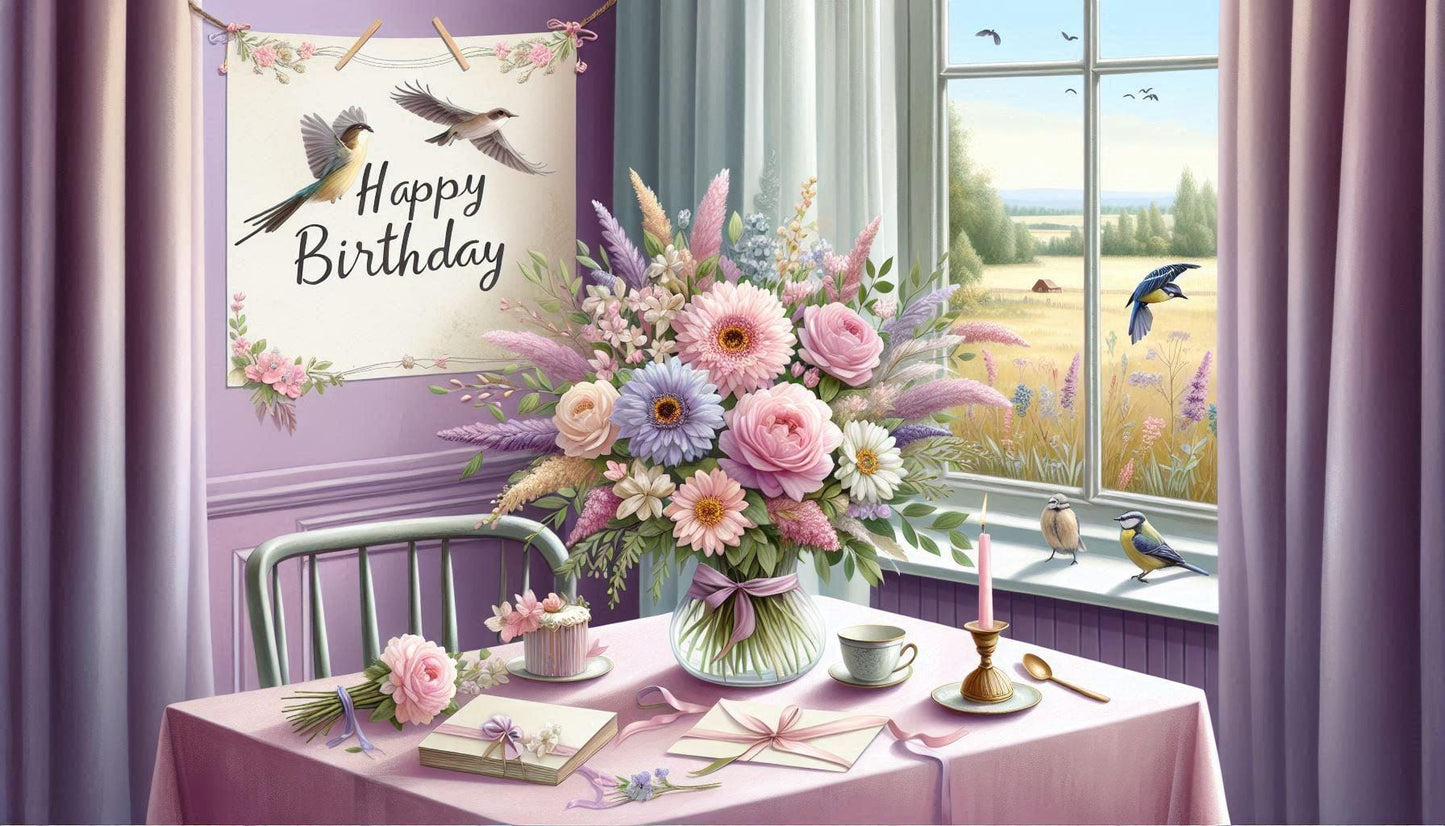 Happy Birthday Gift Box with Segmented Tray