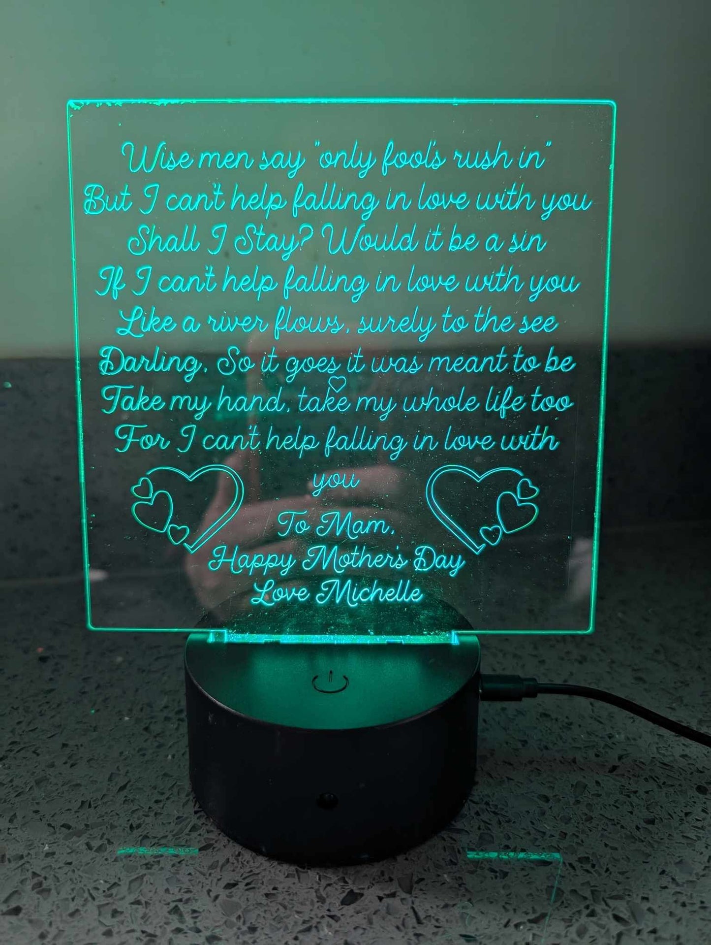 Personalised Light Changing Sign