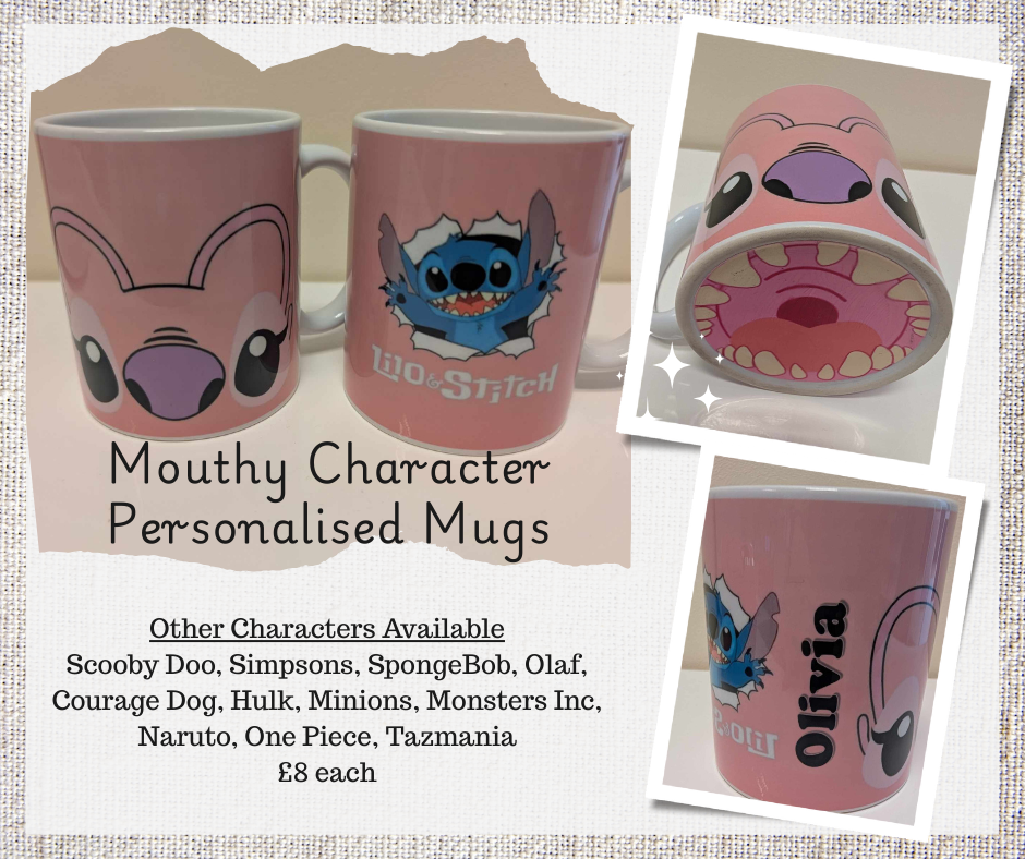 Mouthy Character Personalised Mugs