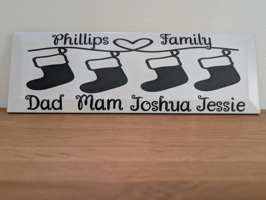 Family Christmas Plaque