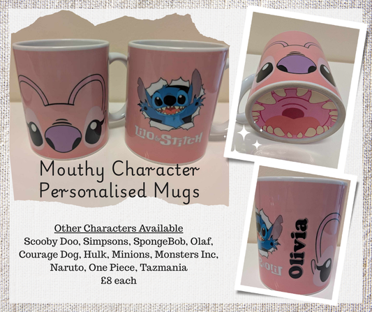 Mouthy Character Personalised Mugs