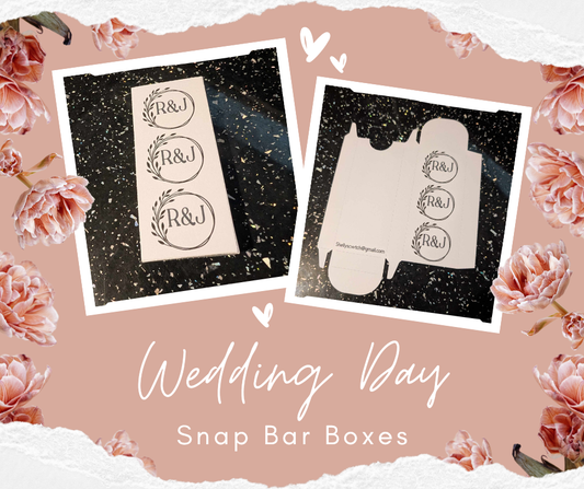 Custom Wedding Snap Bar Boxes - PAIR