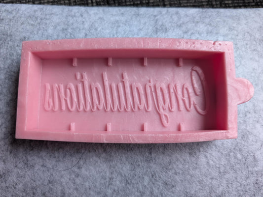 Congratulations Silicone Bar Moulds - Snap Bar Mould