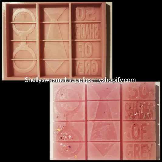 SHADES OF GREY (Set of 3) Snap Bar Silicone Moulds